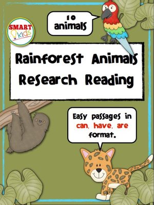 cover image of Rainforest Animals Research Reading